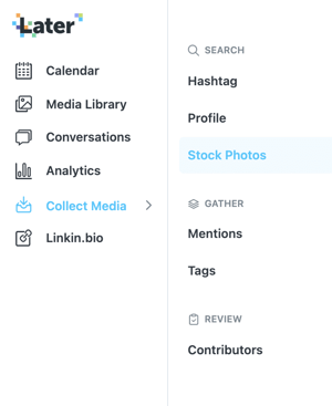 Social media scheduling apps: Later Content Options
