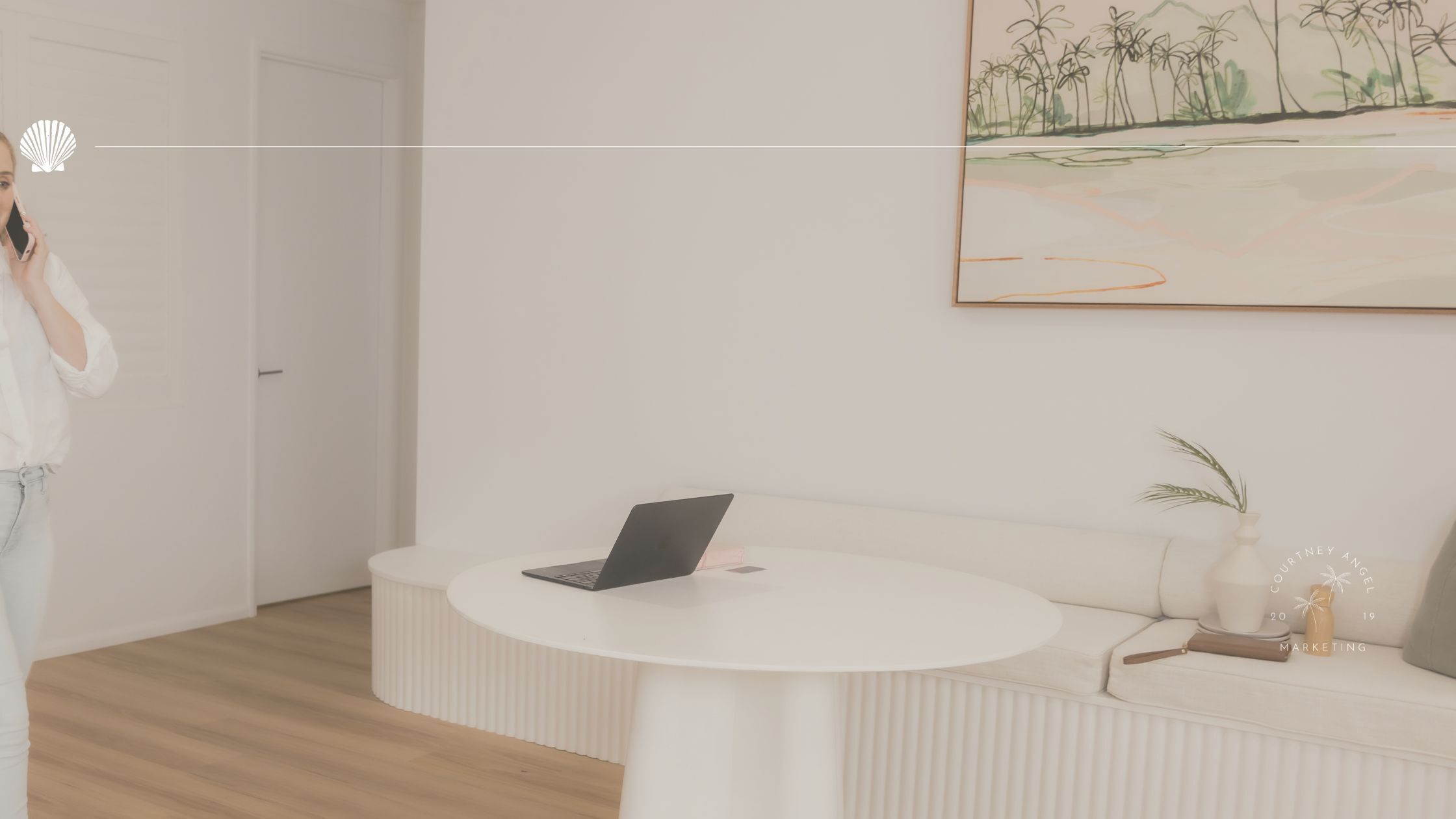 Laptop on a table